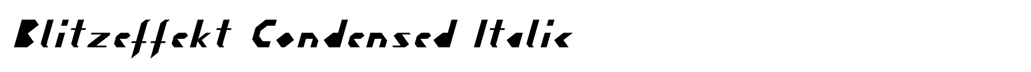 Blitzeffekt Condensed Italic image